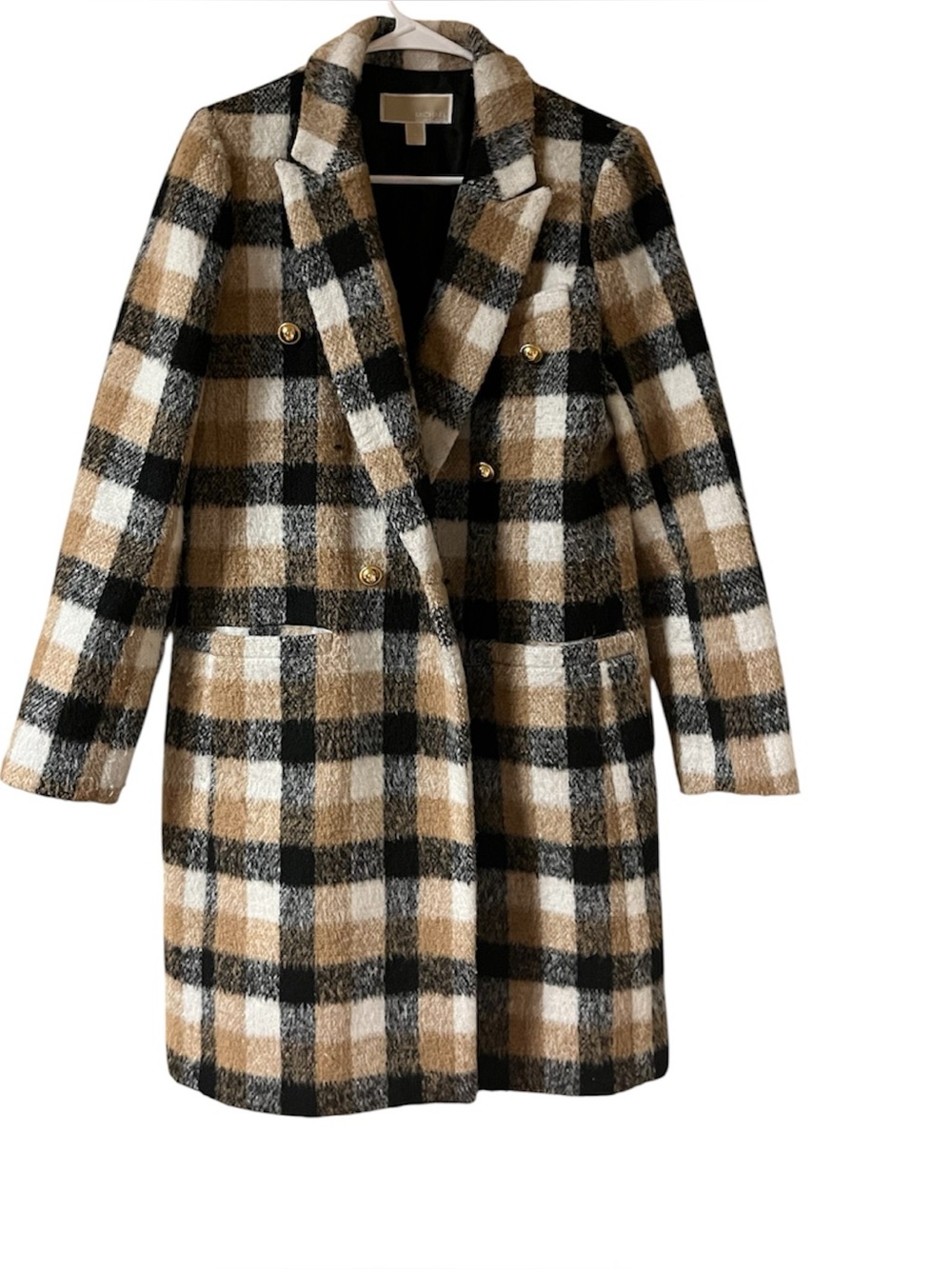 Michael Kors plaid peacoat